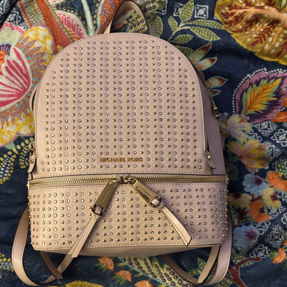 Michael Kors Blush Studded/diamond Backpack